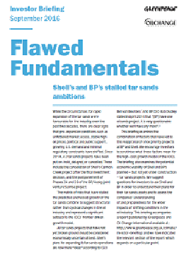 Image for Flawed Fundamentals: Shell’s and BP’s stalled tar sands ambitions