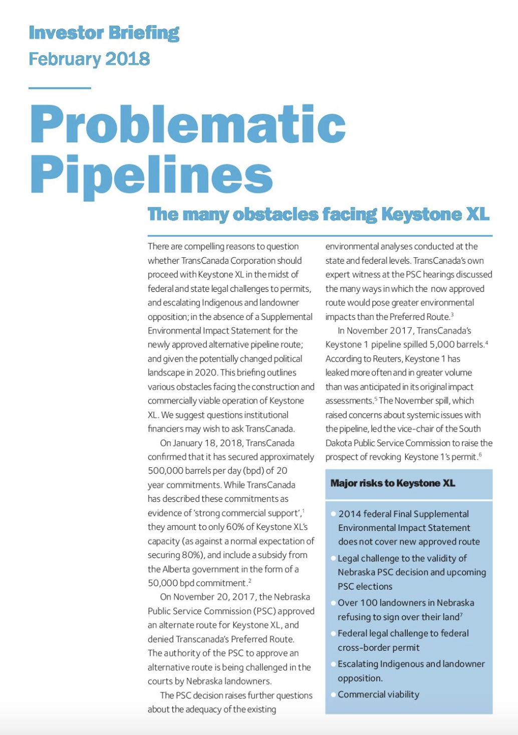 Image for Problematic Pipelines: The many obstacles facing Keystone XL