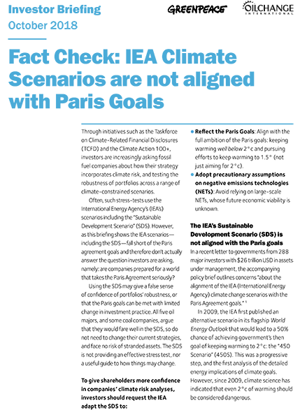 Image for Fact Check: The IEA Climate Scenarios are not aligned with the Paris Goals