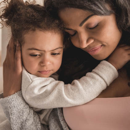 greenfield groves, lindsay giguiere, mom hugging daughter