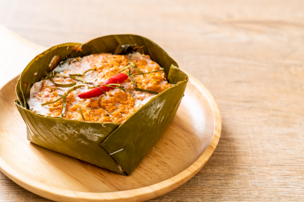 A dish in pattal bowl.