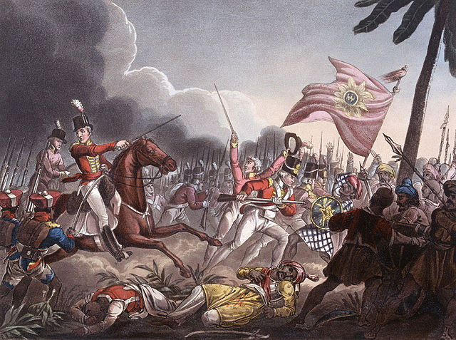 This painting depicts the second Anglo Maratha War.<a href=