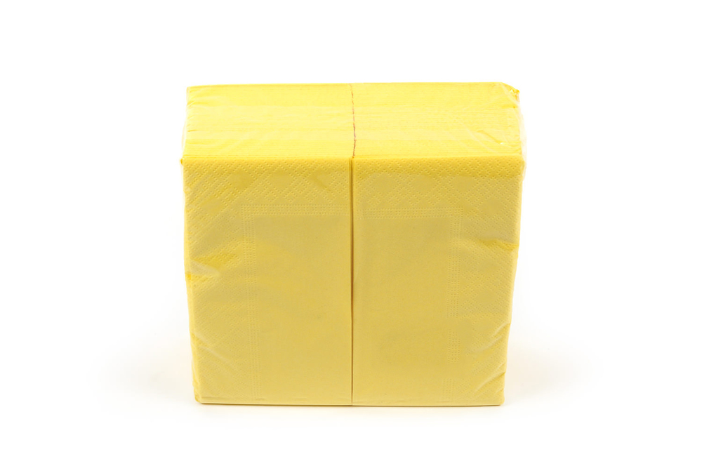 500 Stück Prägeservietten – 33x33 Cm, 1-lagig, Hochweißer Zellstoff