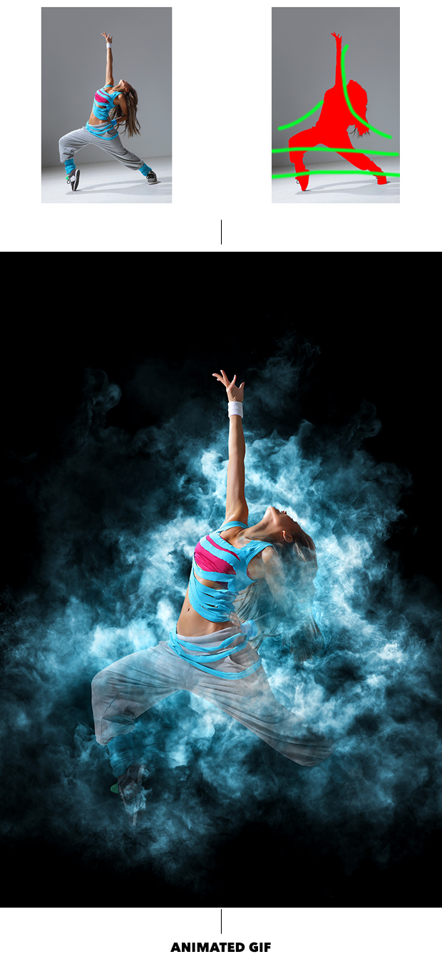 animated smoke photoshop action download