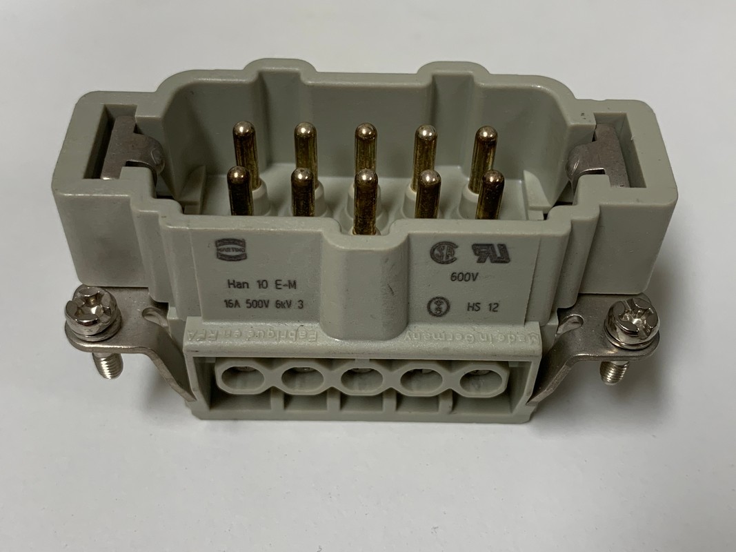 09330102601 Harting Male 10 pin Connector H-BE-10.1921