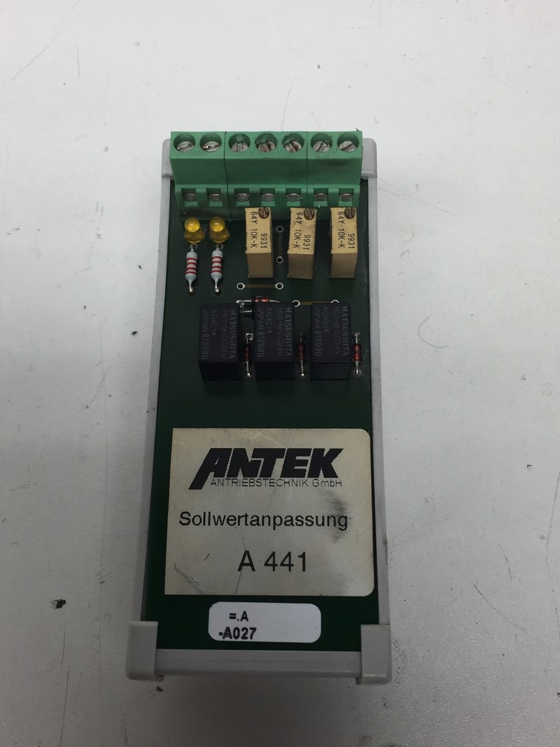 A441-00-00 Antek Engine speed adjustment card