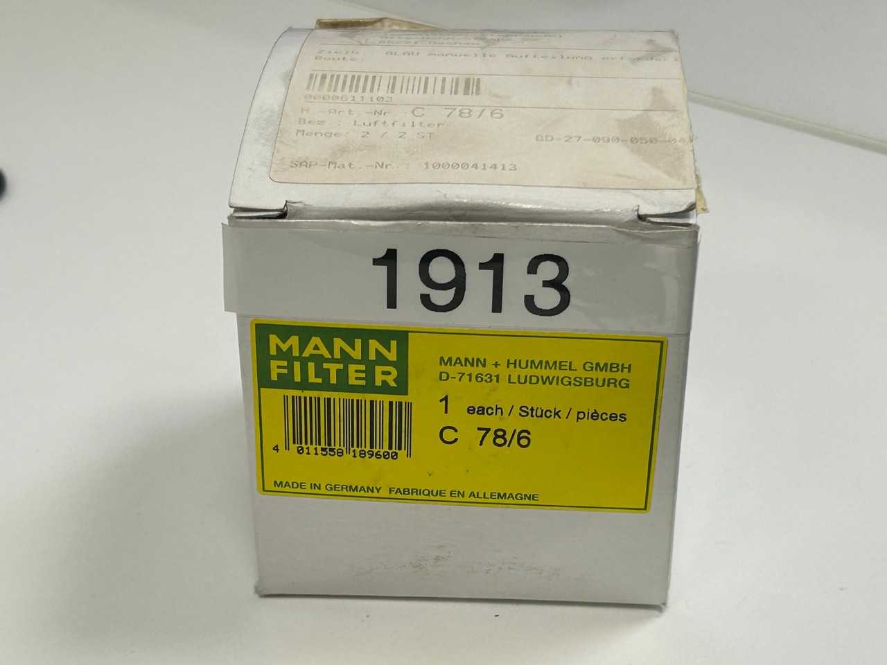 C 78/6 MANN Filter Air filter