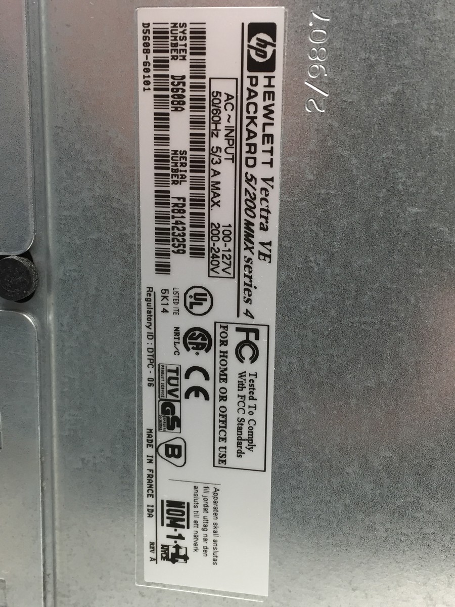 GWS Parts - VE.5/200 MMX series 4 Hewlett packard hp vectra