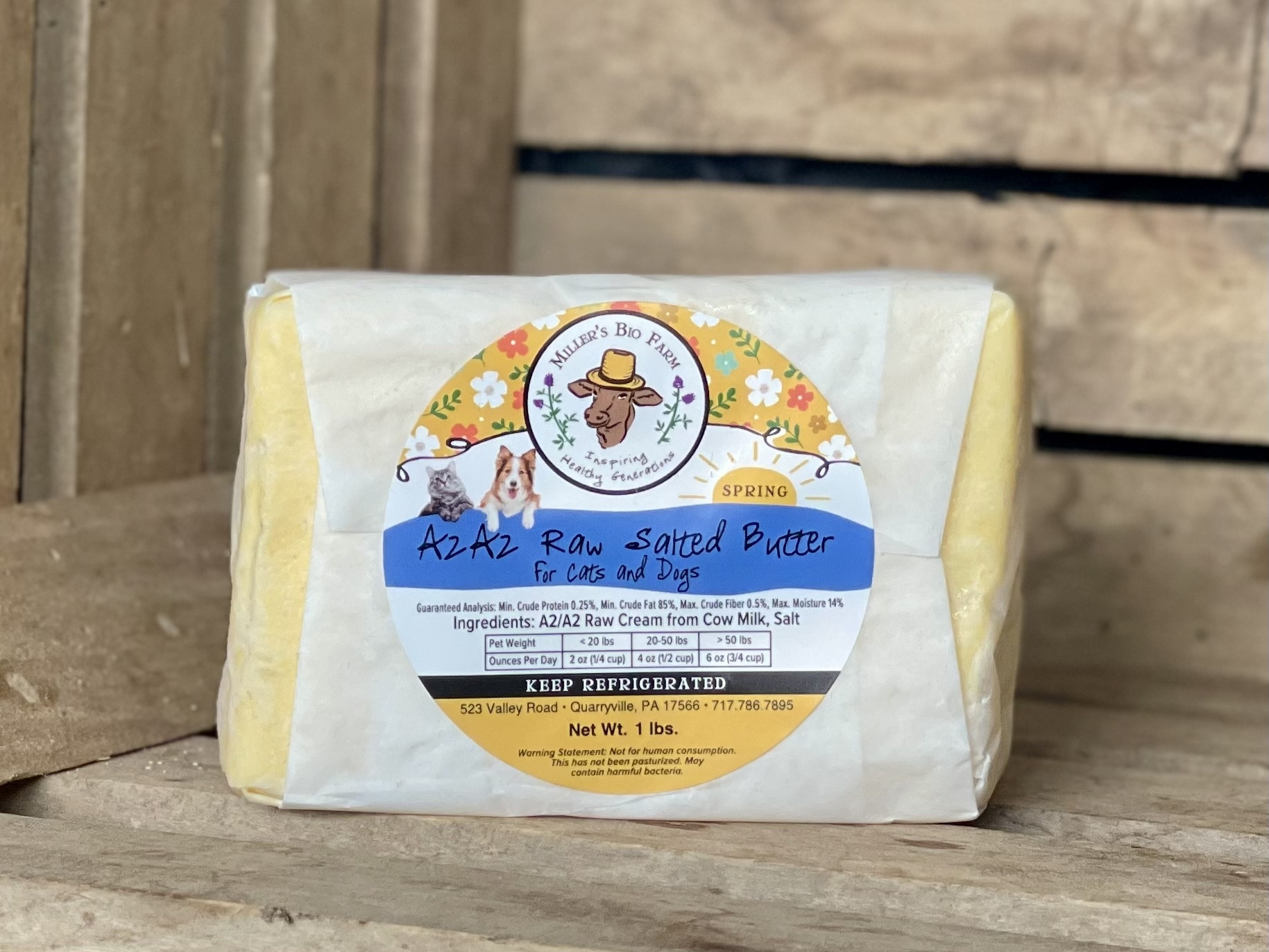 10 - 1lb Raw 100% SPRING GRASS Salted A2/A2 Butter