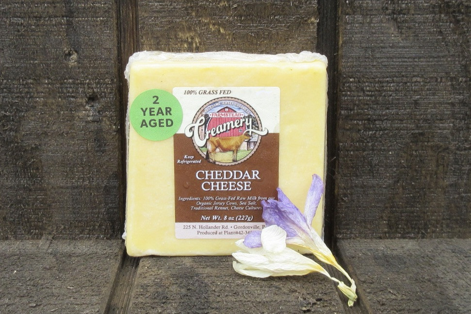 8 oz Raw Sharp Cheddar Cheese - aged 2 years
