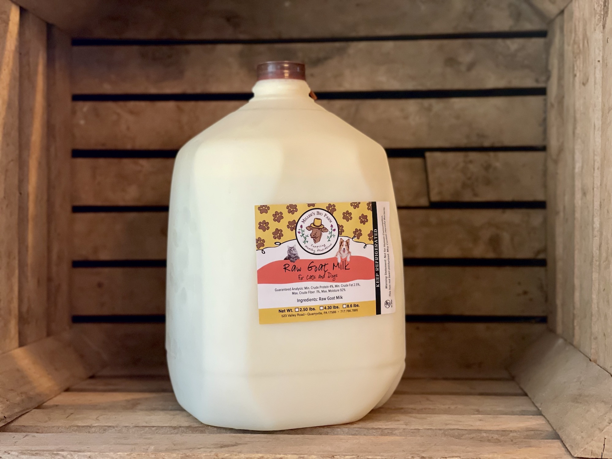 1 gallon - Raw Goat Milk*