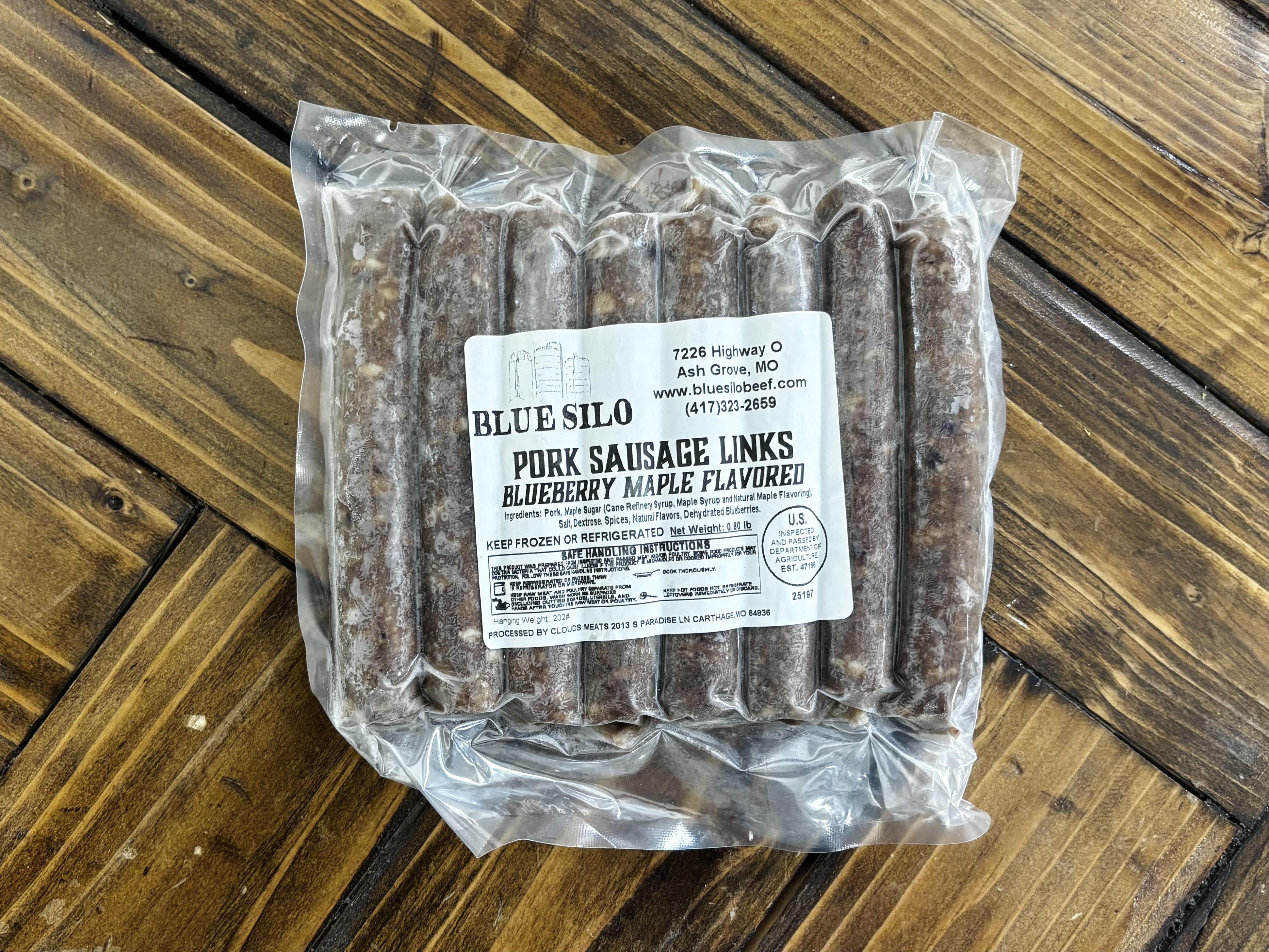 Blueberry Maple Pork Sausage Links (8 ct)