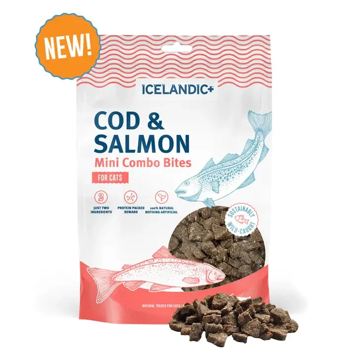 Icelandic+ Cod & Salmon Mini Combo Bites Treats For Cats