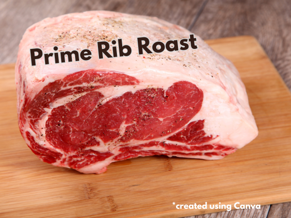 Beef - HALF Prime Rib Roast (6-8lbs)