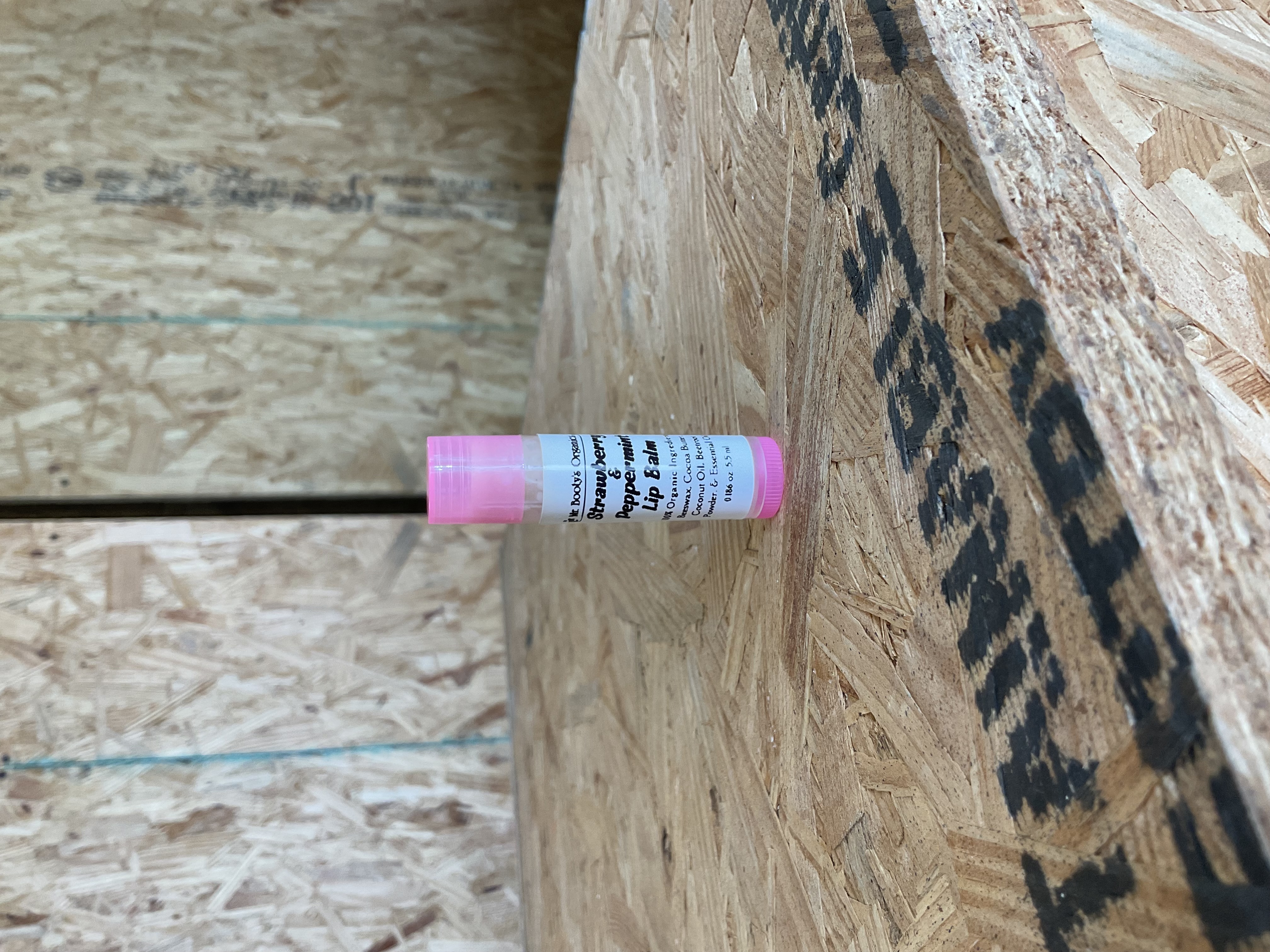 Lip Balm, Strawberry & Peppermint, Mr Bootys Organics