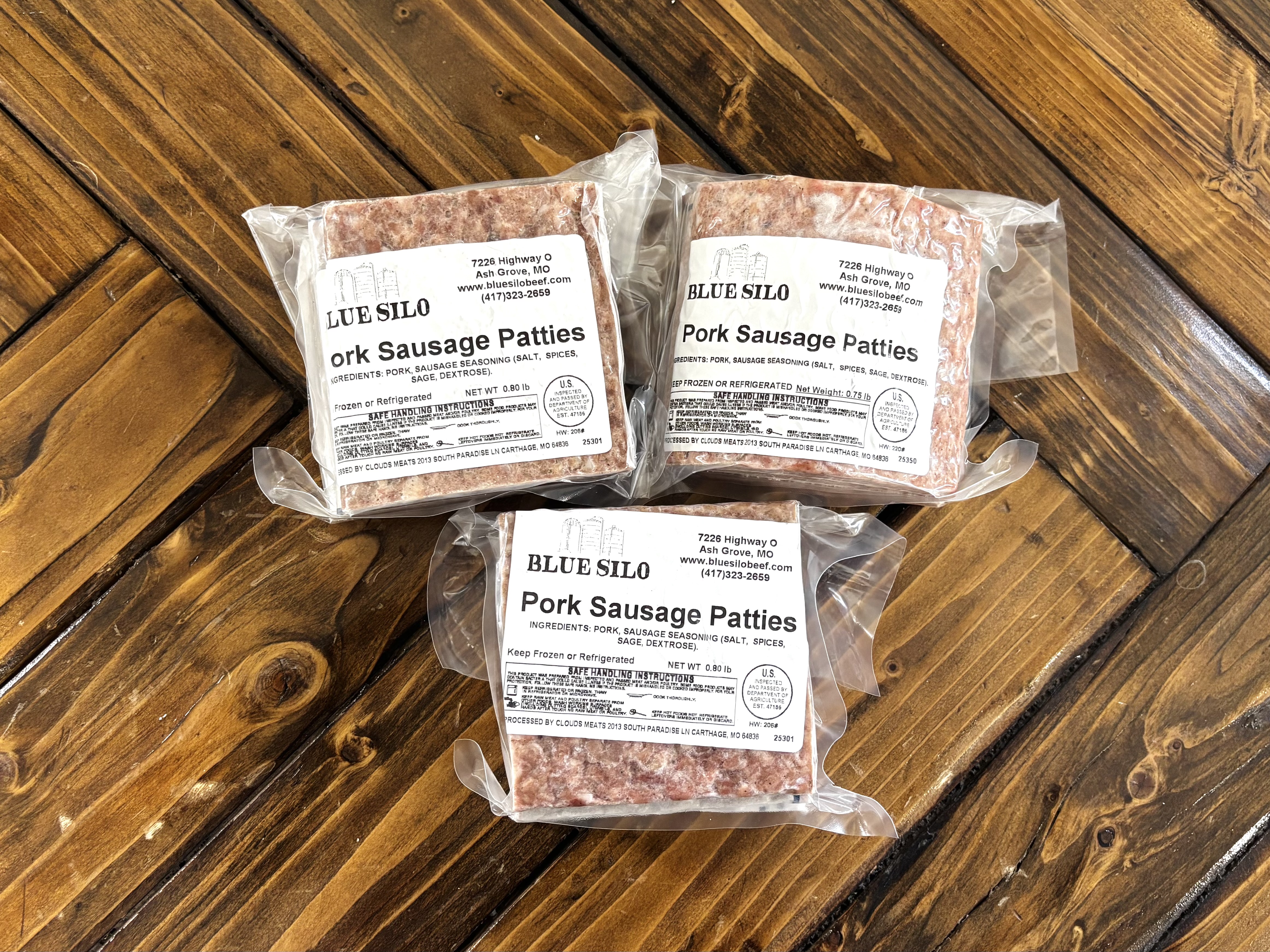 3 pk Mild Pork Sausage Patties