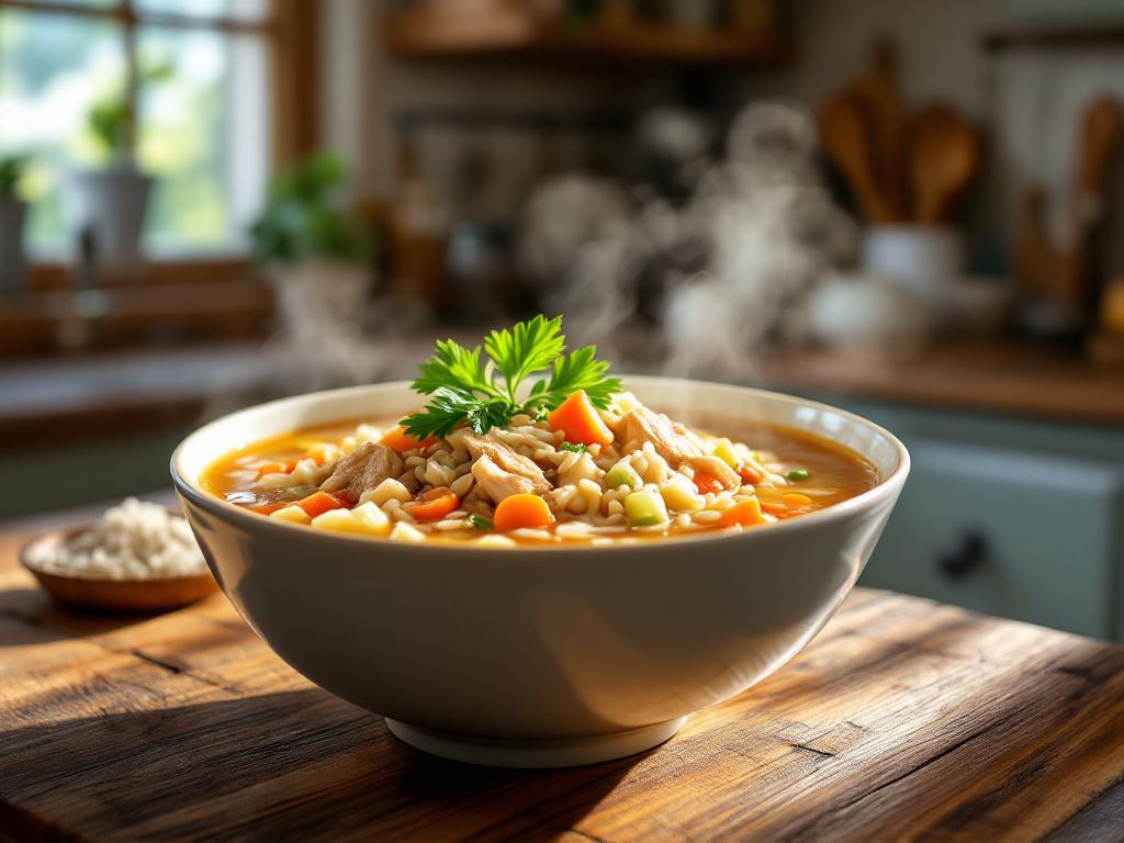 Homemade Chicken & Rice Soup