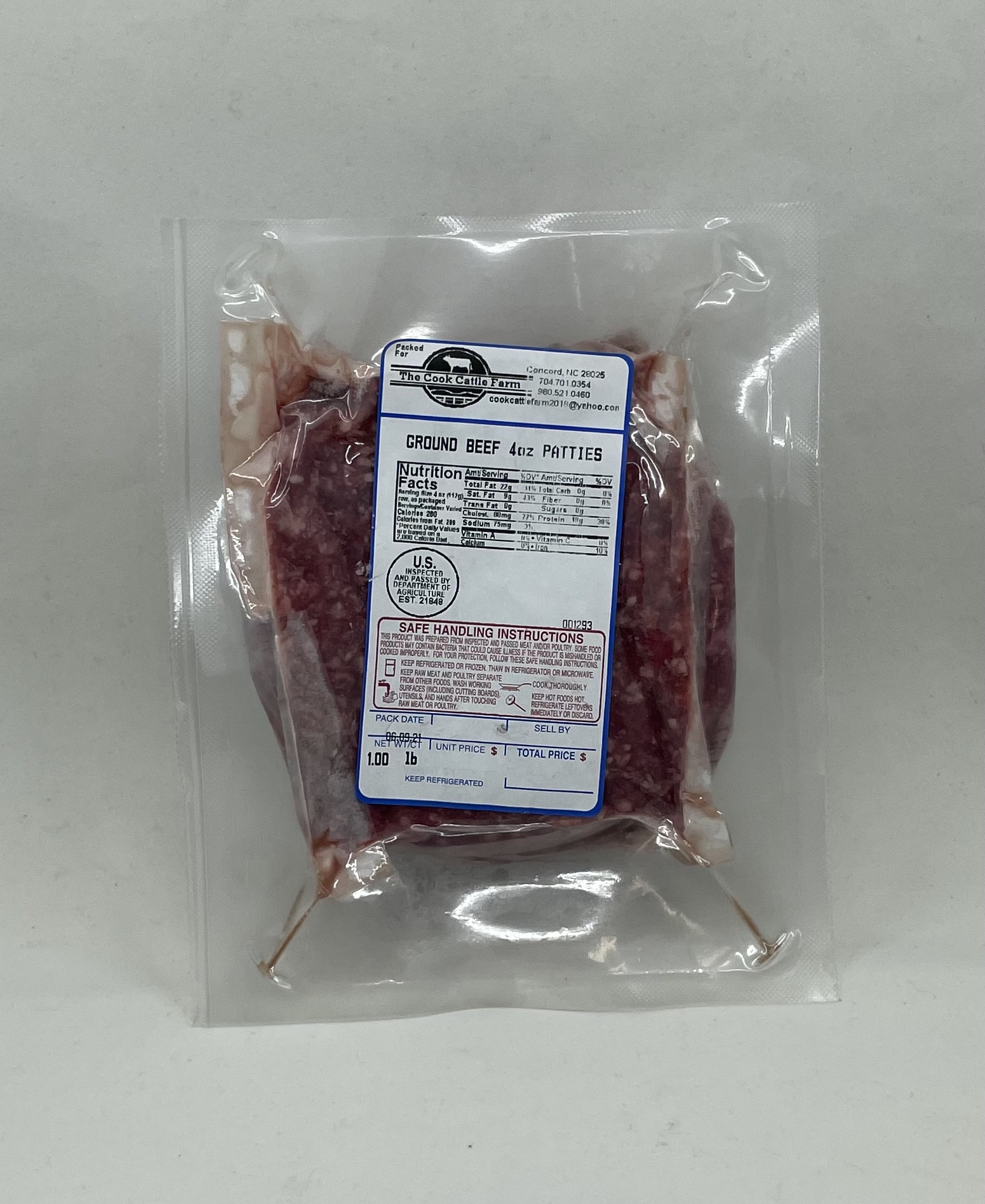 Hamburger Patties 4oz.