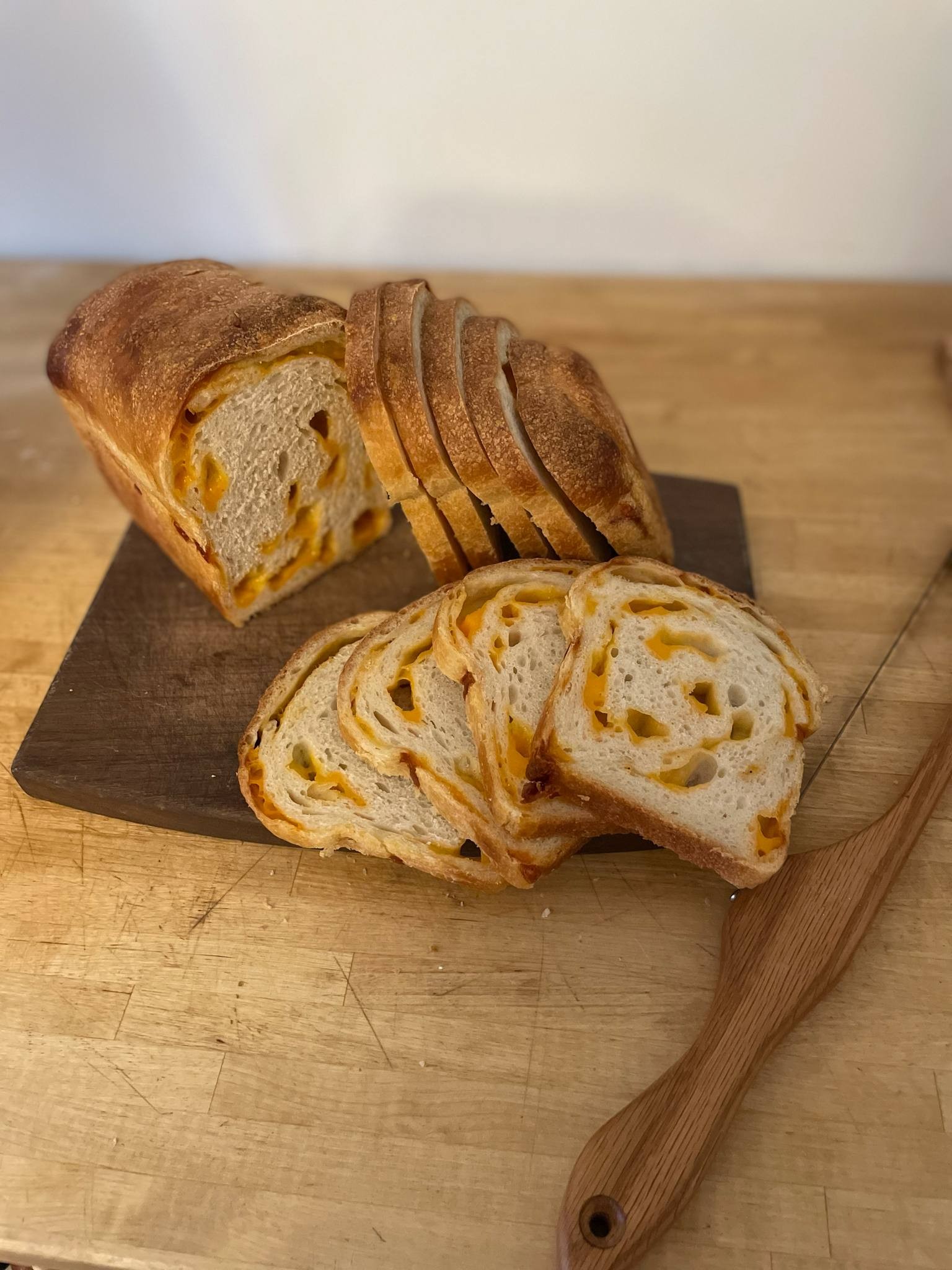 Cheddar Sourdough Sandwich Bread