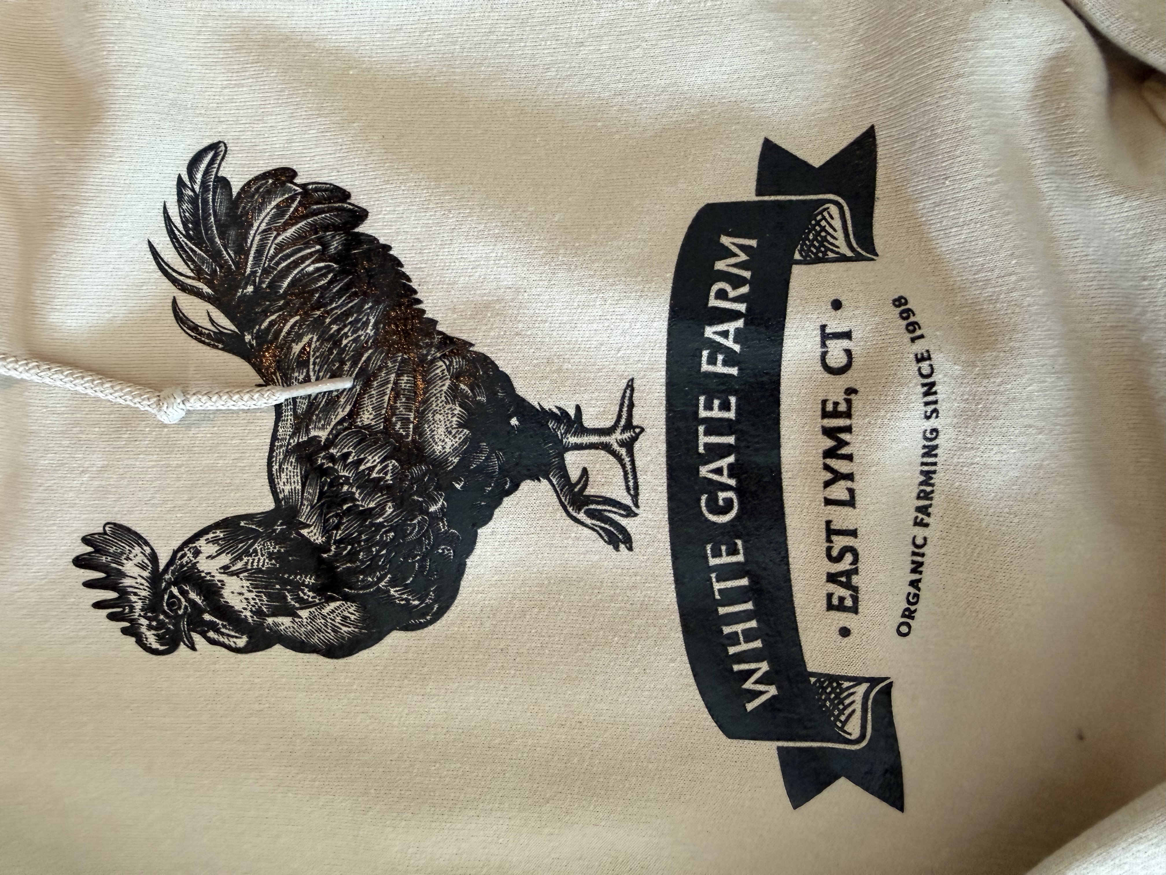 Unisex Khaki Rooster Hoodie - Small