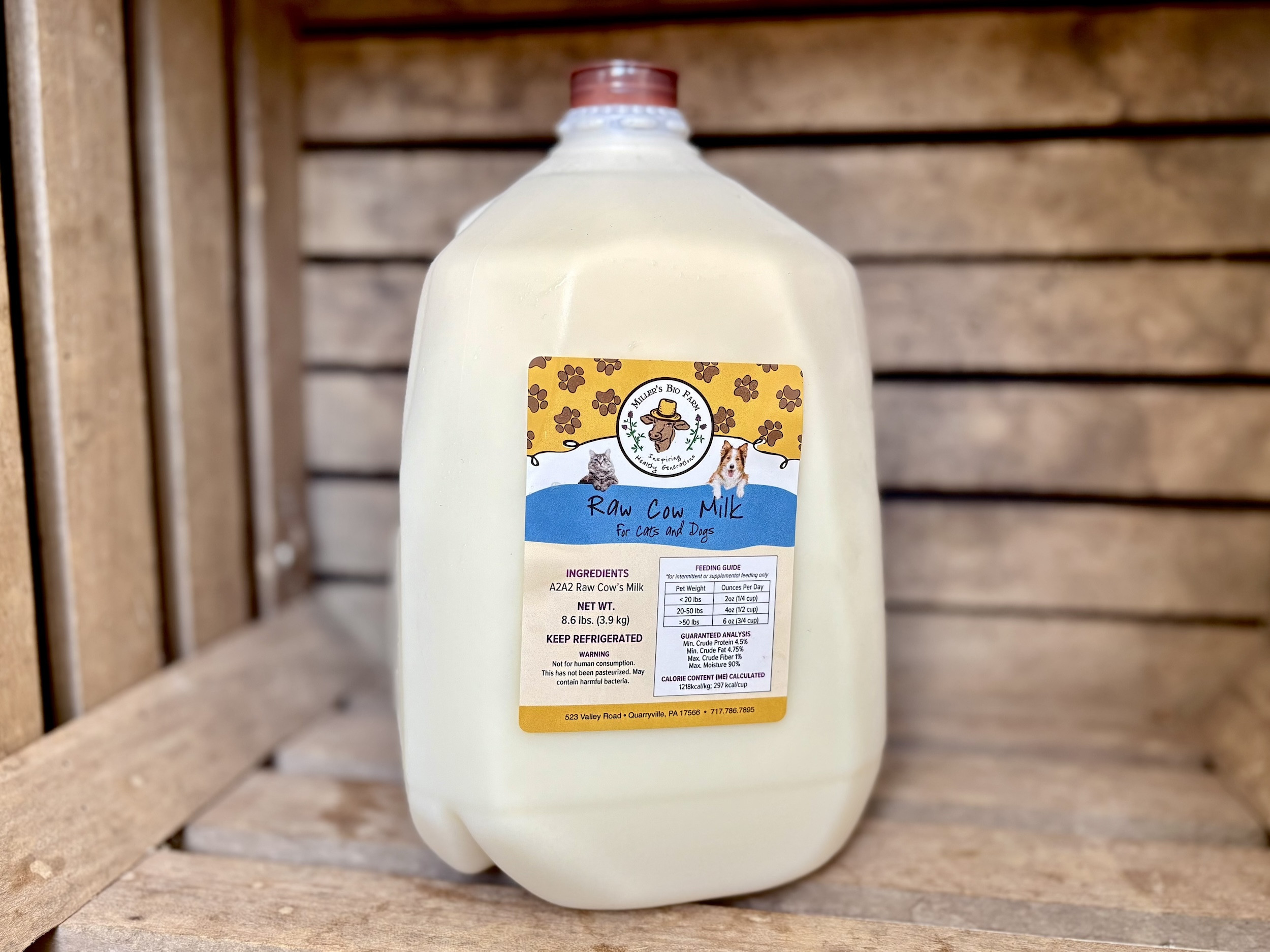 1 gallon - Raw A2/A2 Milk*
