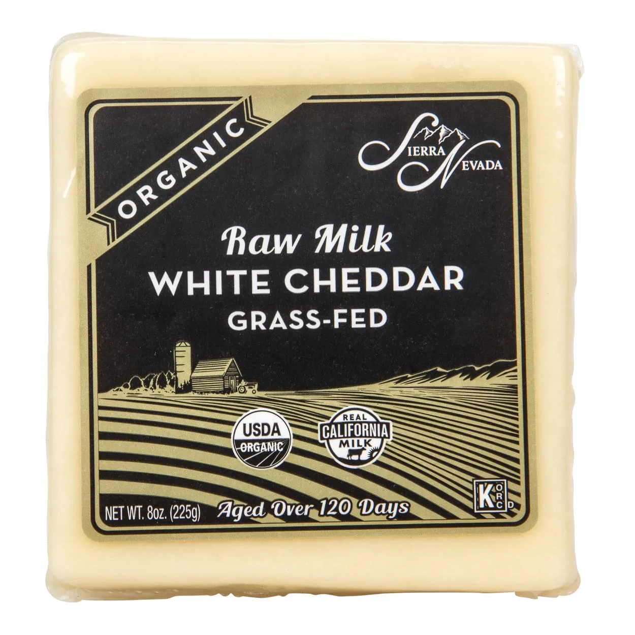 Sierra Nevada Organic Cheddar Raw, White, Aged