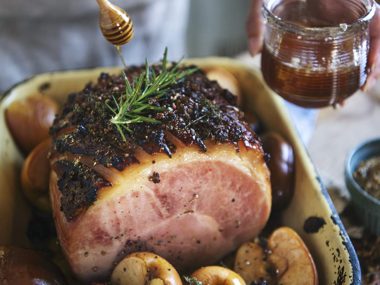 Applewood Smoked Whole Ham:  Boneless