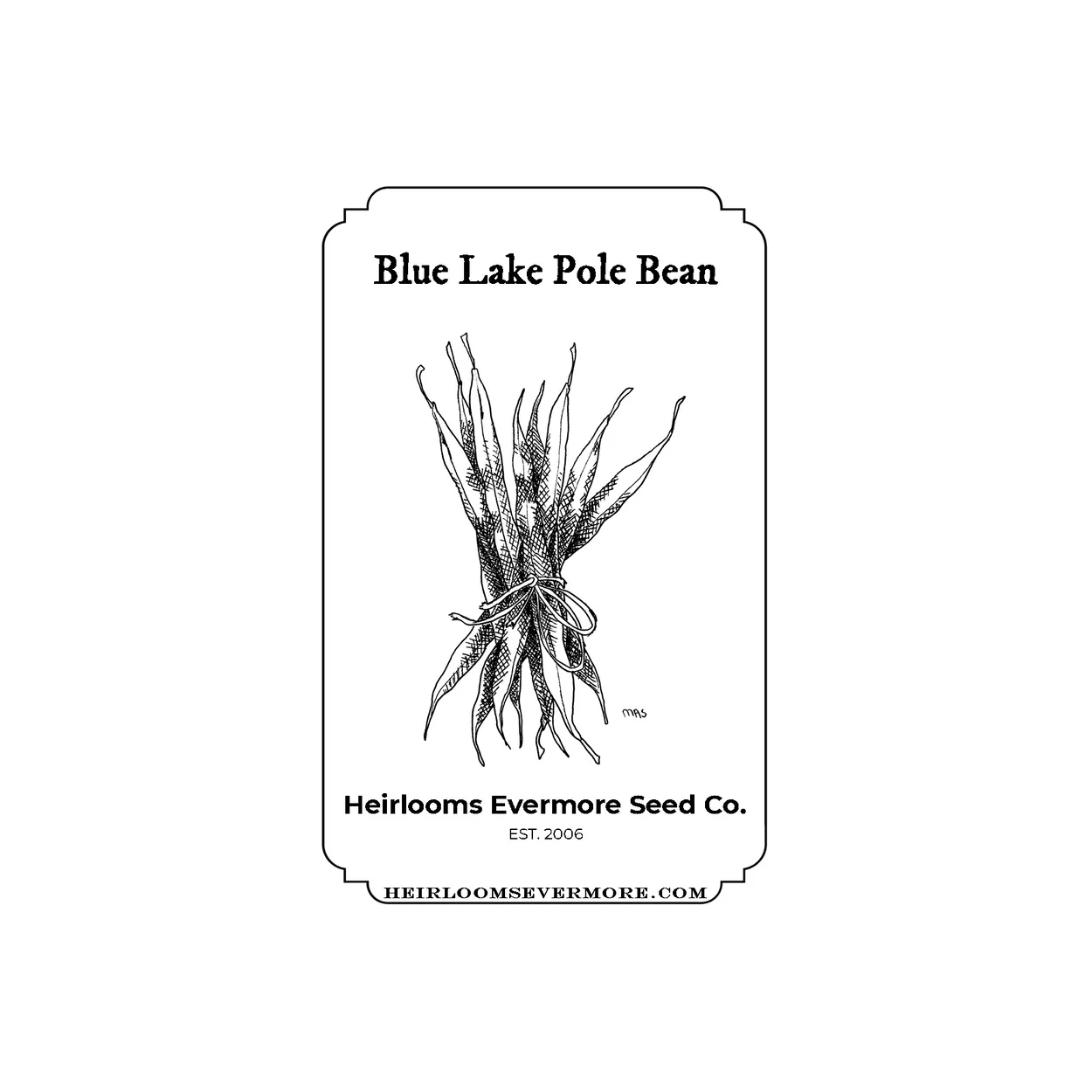 Blue Lake Pole Bean Heirloom Seed