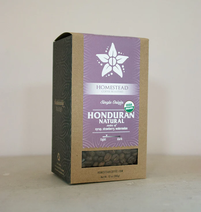 Organic Whole Bean Coffee:  Honduras Honey Washed