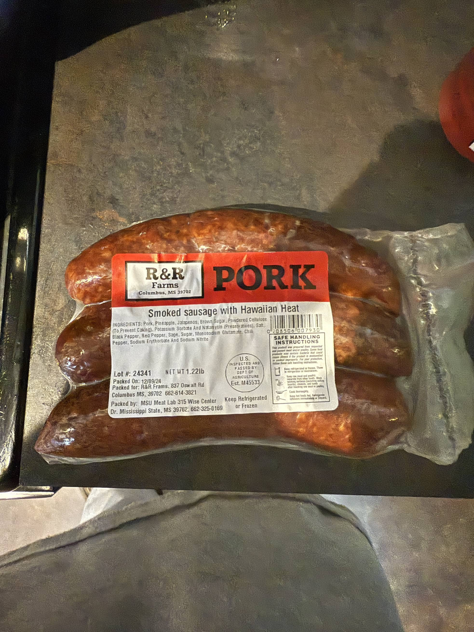 Smoked Sausage with Hawaiian Heat