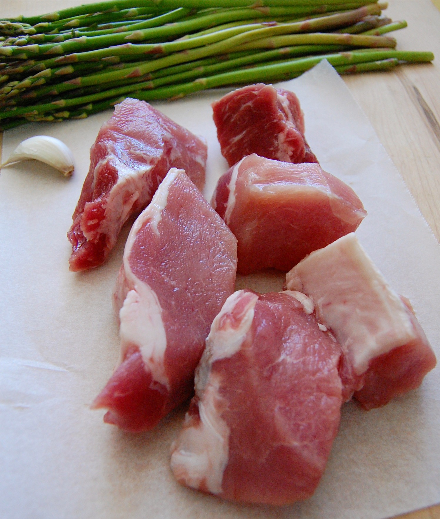 Pork kabob meat