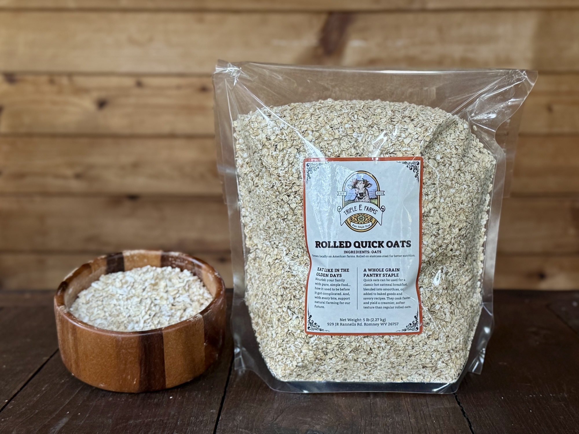 5lb - Rolled Quick Oats
