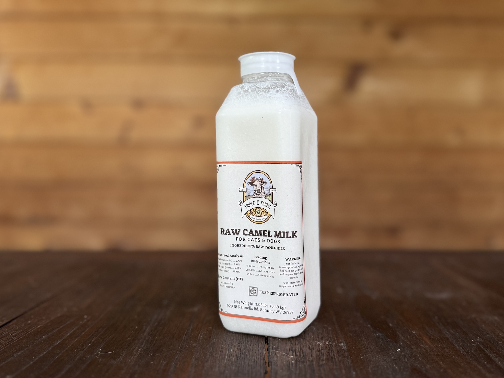 Raw Camel Milk for Cats & Dogs, 1 Pint