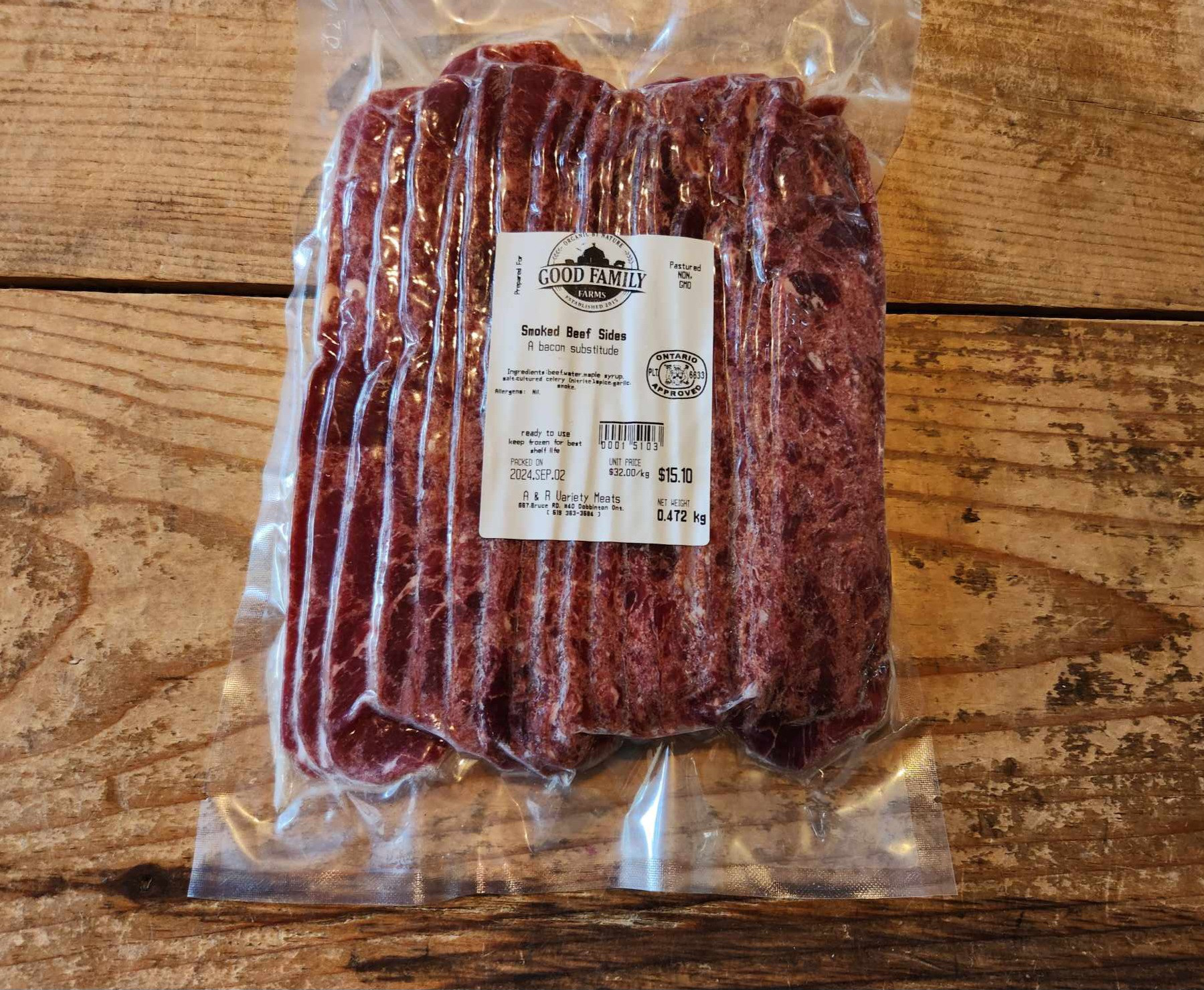 Smoked Beef Sides ~Bacon