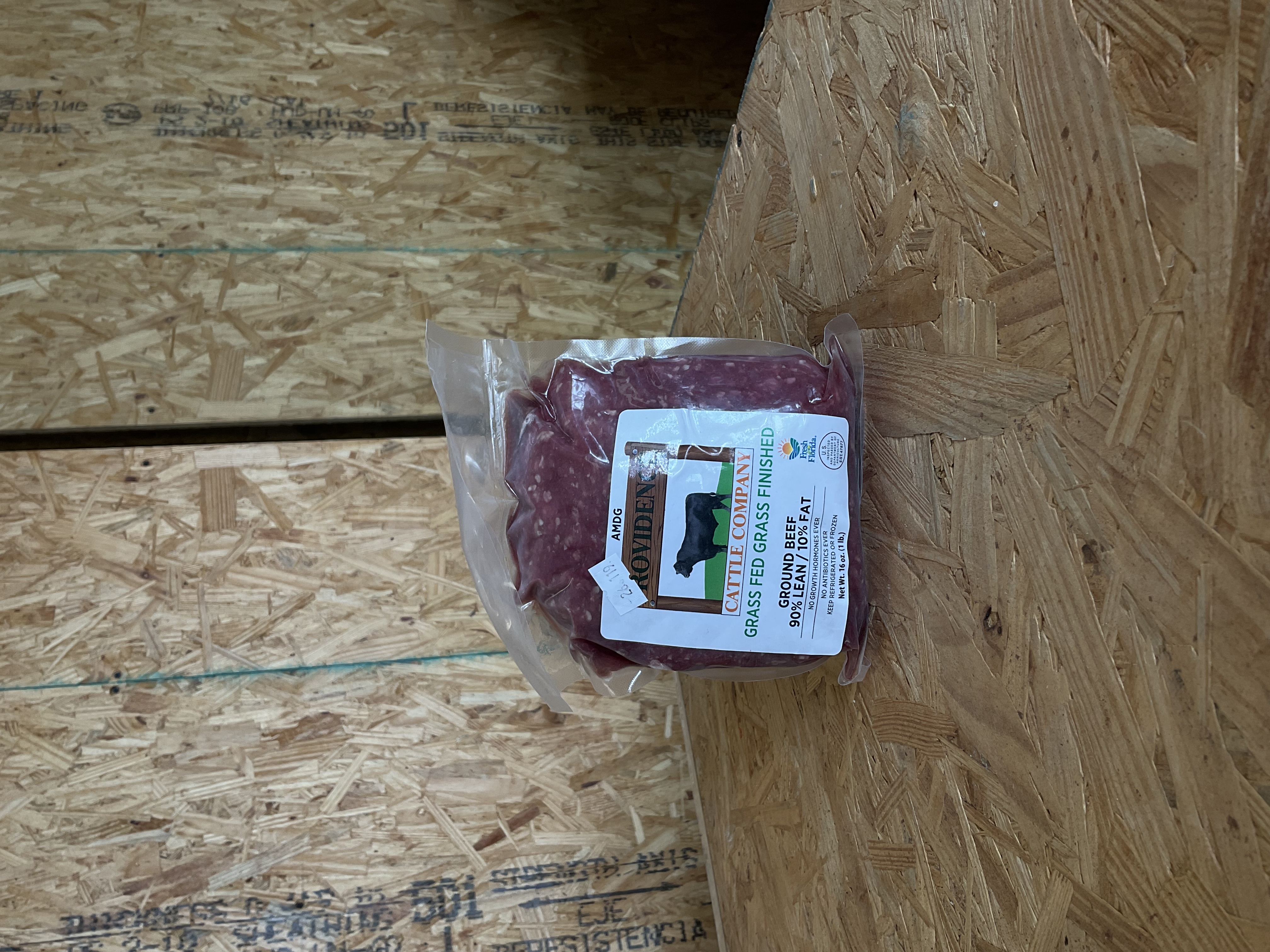 Beef, Ground FROZEN (90/10) - 1lb, Providence Cattle Company