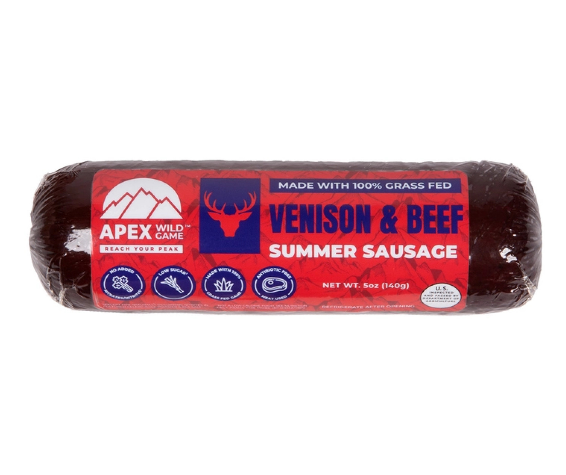 GRASS -FED Venison Farmers' Market - Apex Grass Fed Wild Game, Grassfed Venison and Grassfed Beef, Antibiotic Free, Nitrate Free, Low Sugar, Gluten Free, Keto, Paleo - 5oz.