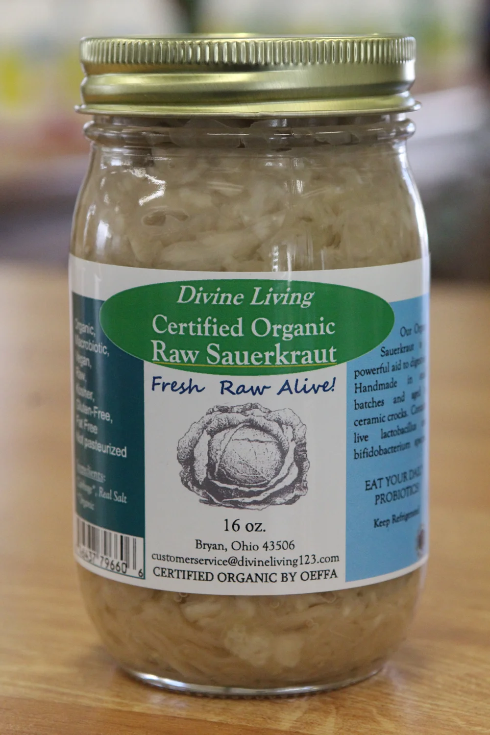 LOCAL Divine Living Raw Sauerkraut
