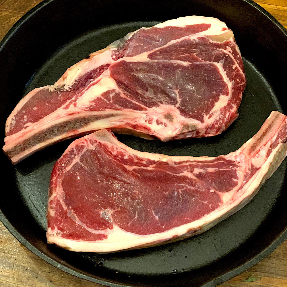 Ribeye Bone-In Steak - 1.5" - Thick Grass Fed/Grain Finished