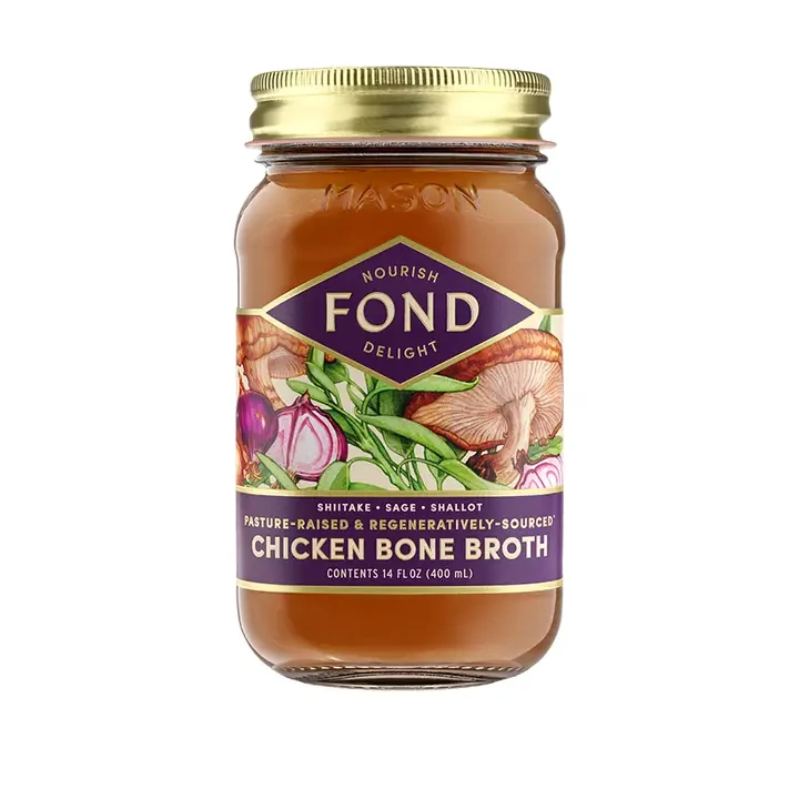 Shiitake & Sage Pasture raised Chicken Bone Broth