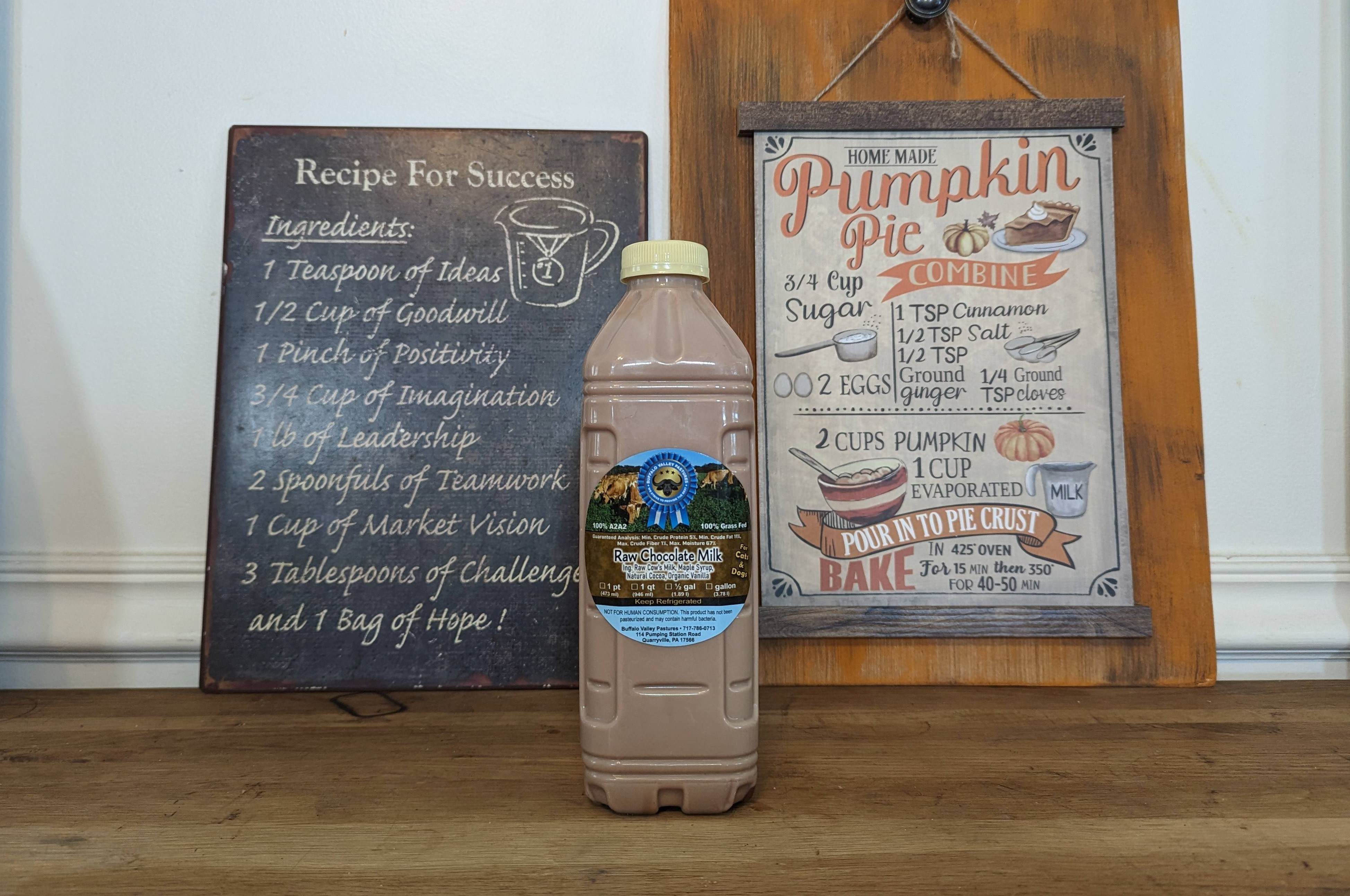 A2 Raw Choc. Milk, 1 Qt. (Plastic)