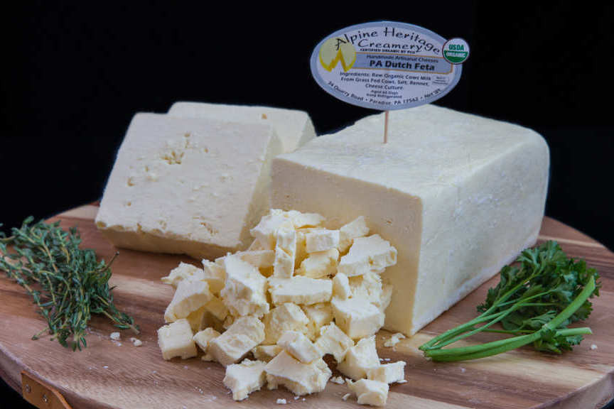 Organic Raw PA Dutch Feta Cheese, 2.5lb