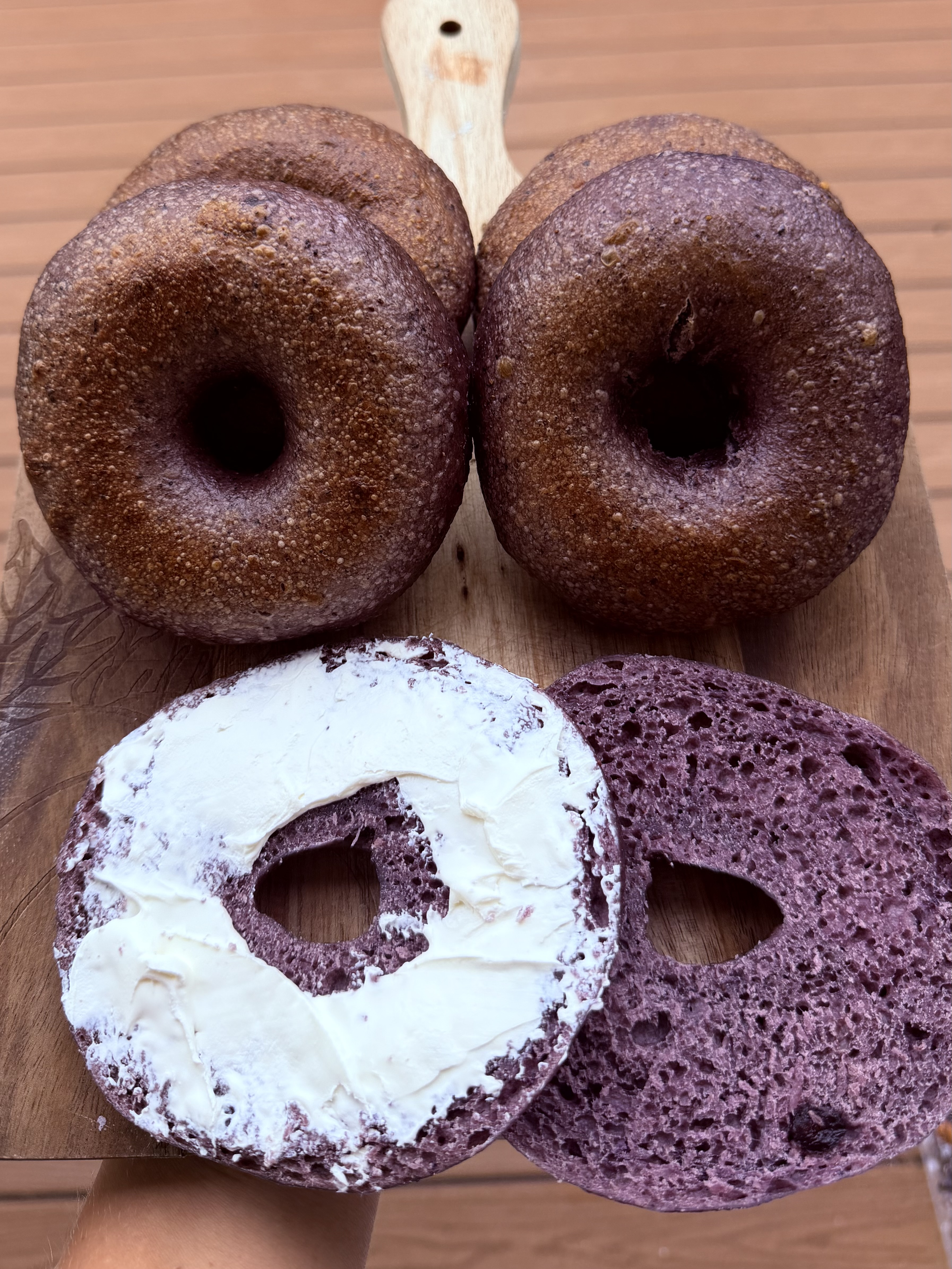 Organic, Frozen Sourdough Bagels - Wild Blueberry