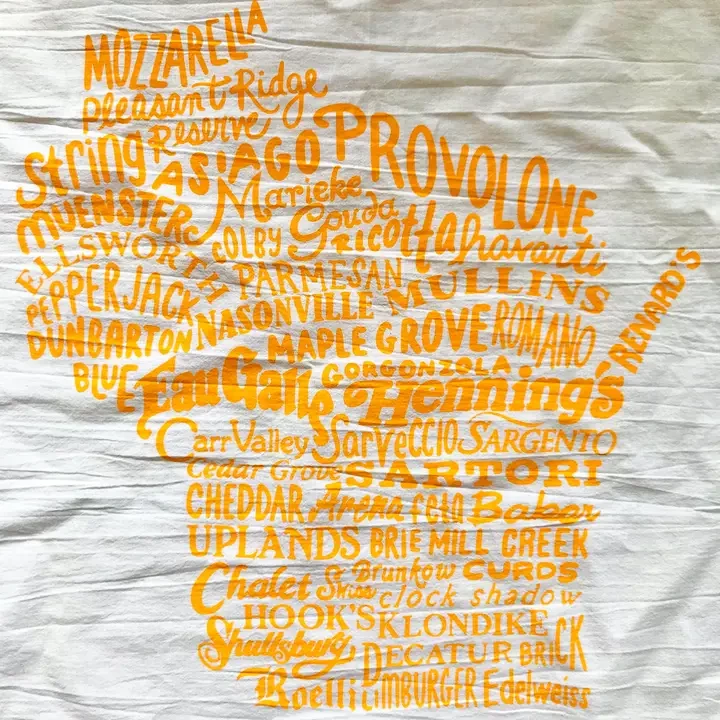 Cheese makers of WI dish towel