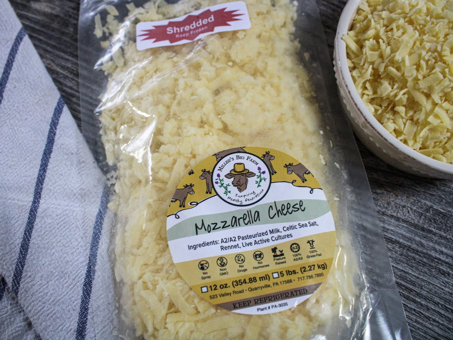 8oz Shredded A2/A2 Mozzarella Cheese