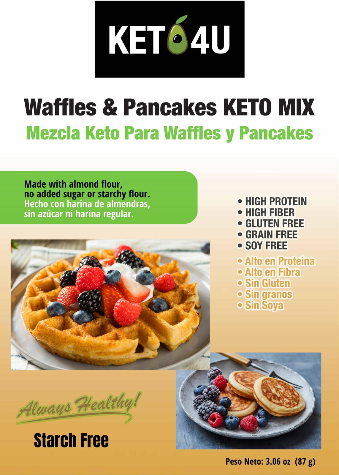 KETO waffle and pancakes mix