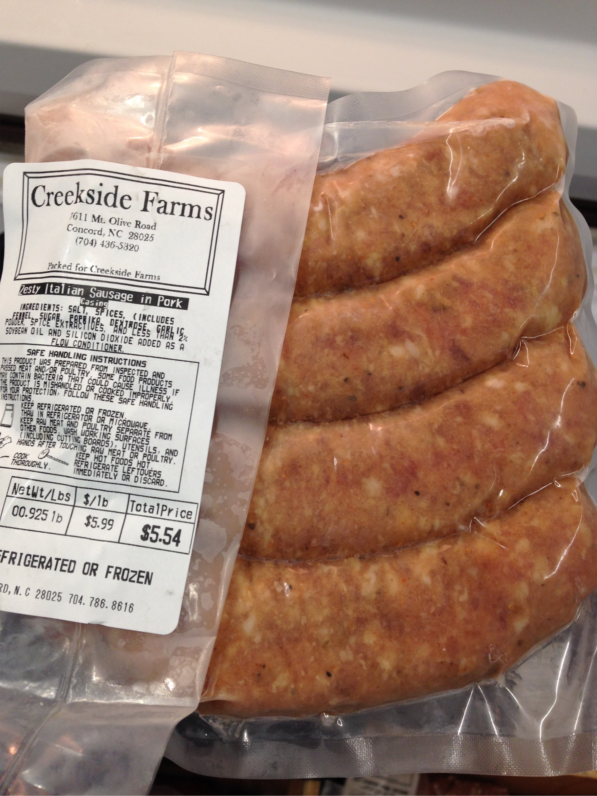 Zesty Italian Links - Pork