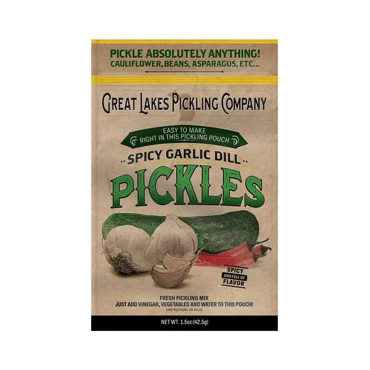 Spicy Garlic Dill Easy-To-Make Pickling Pouch