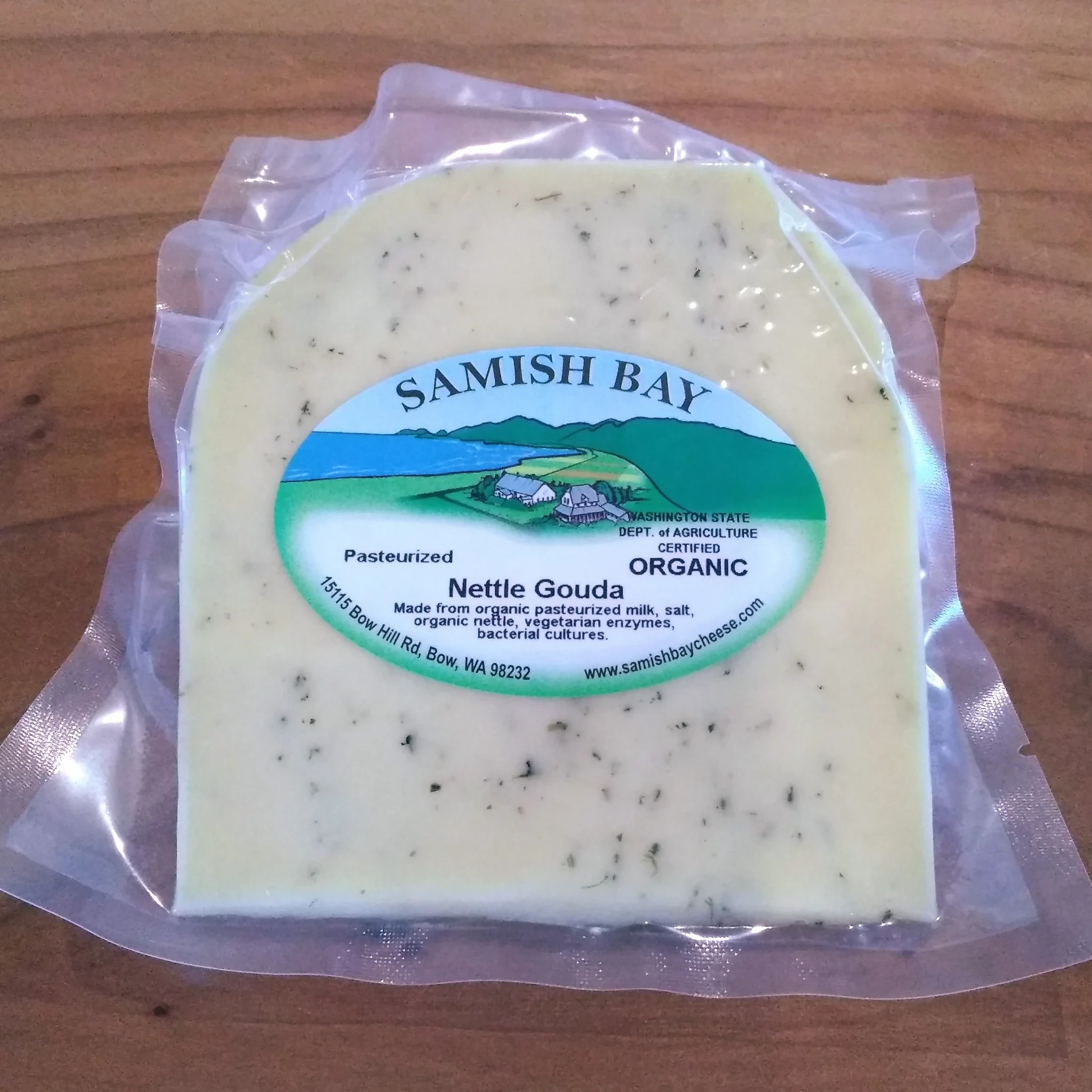 Samish Bay Nettle Gouda Cheese 1/3 LB