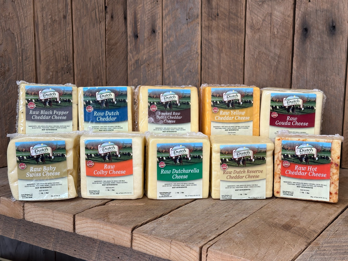 10 Pk. 1 lb. Raw Cheese Bundle
