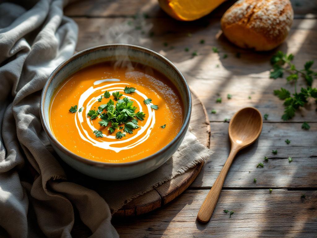 Homemade Butternut Herb Soup
